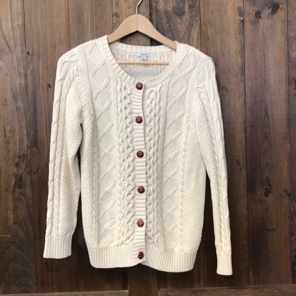 LL Bean fisherman button up sweater